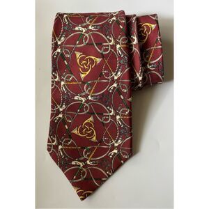 Vintage Hermes Burgundy Silk Tie